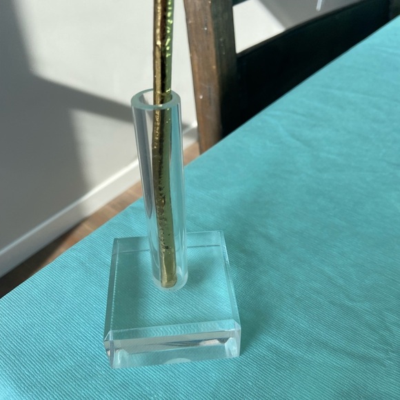 💜free with purchase💜 Elegant Blue‎ and Gold Rose Art Piece - Picture 3 of 3